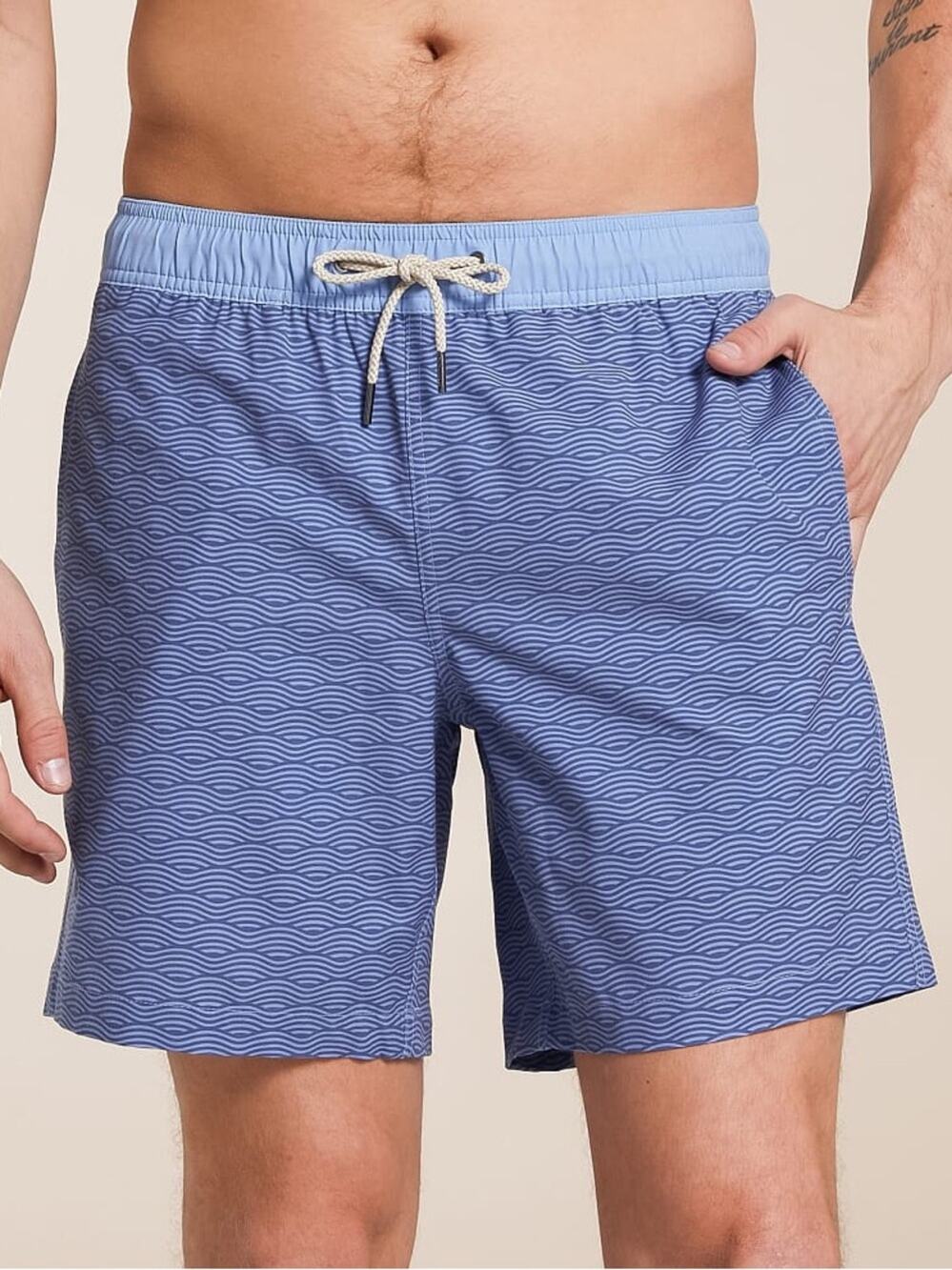 Fair Harbor 32 Bayberry Waves Stretch Swim Trunks Men’s Board Shorts Coastal